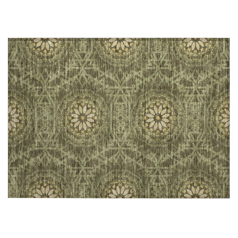 Machine Washable Indoor/ Outdoor Chantille Boho Global Rug