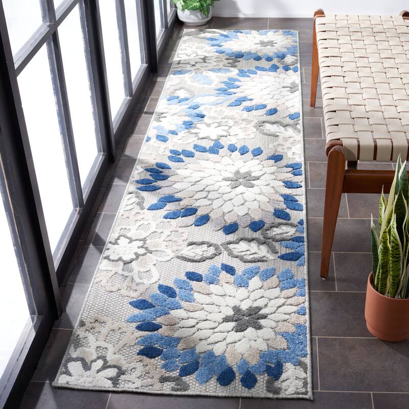 SAFAVIEH Cabana Gulzada Indoor/ Outdoor Waterproof Patio Floral Rug