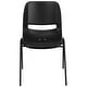 preview thumbnail 9 of 87, 5 Pack 880 lb. Capacity Ergonomic Shell Stack Chair with Metal Frame