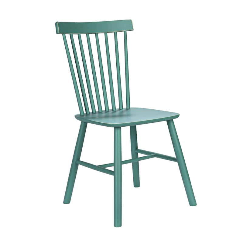 Rubberwood Dining Chairs with Slatted Back - 19.5"L x 19.5"W x 36.0"H