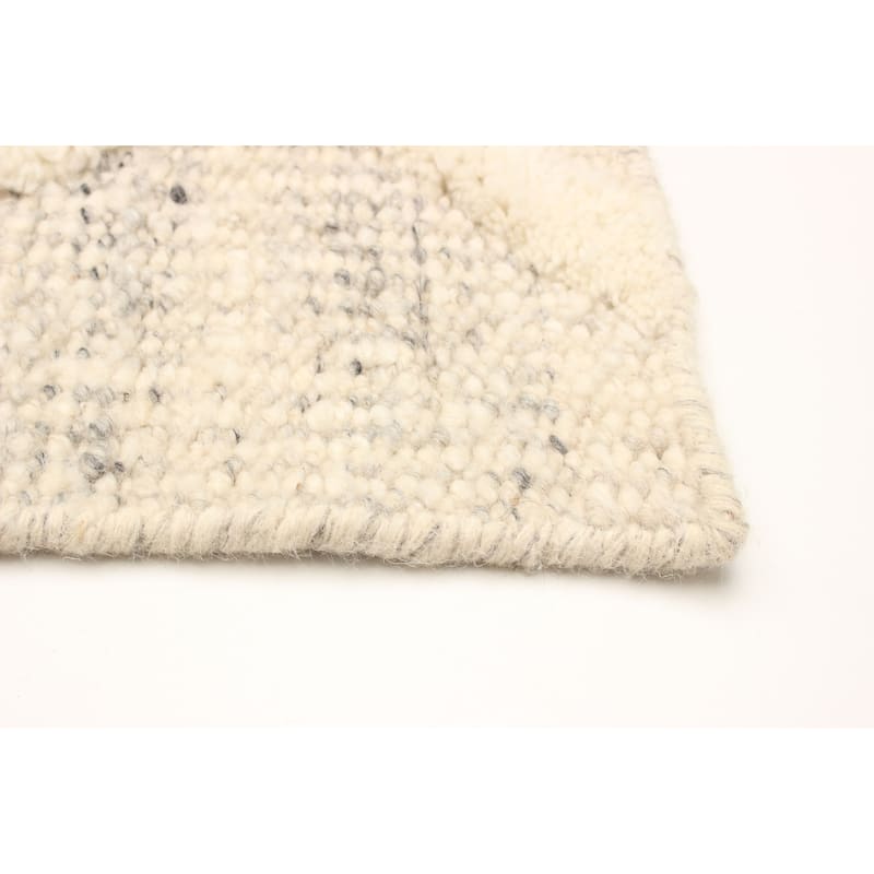 ECARPETGALLERY Hand-knotted Tangier Cream Wool Rug - 5'0 x 7'11