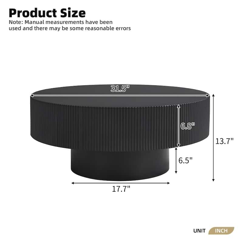 Modern Drum End Table Round Coffee Table