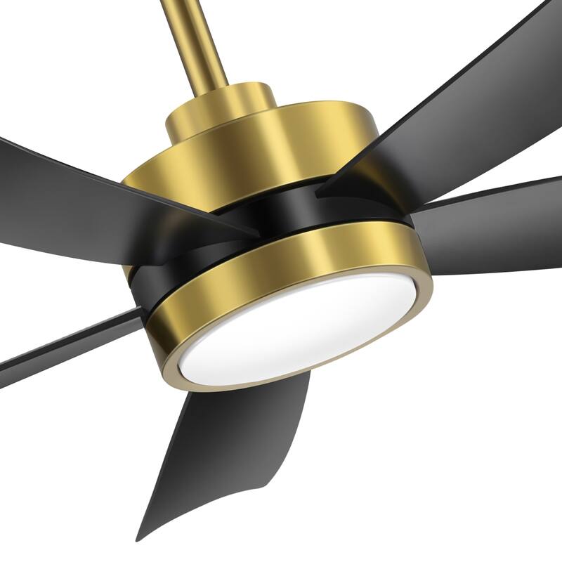 Breezary 65"/52"/42" 5-Blade LED Ceiling Fan with Light Kit and Remote