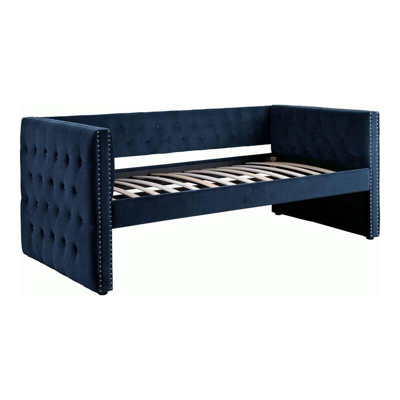 Furniture of America Ragen Twin-size Tufted Upholstered Daybed with Trundle and Nailhead Trim