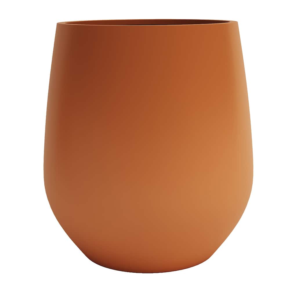 DTY Signature Mount Wilson 1-Piece Fiberstone Tapered Planter for Indoor/Outdoor, Black