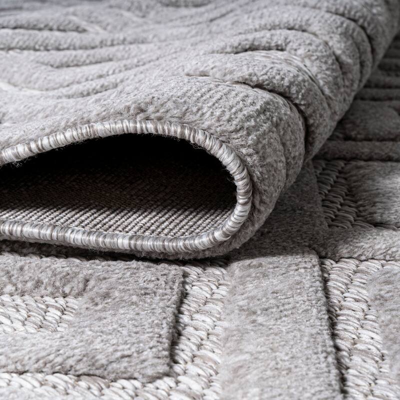 JONATHAN Y Ankara Neutral Diamond Trellis Indoor/Outdoor Area Rug