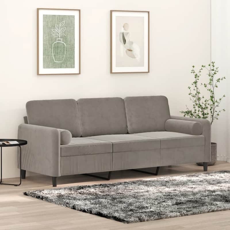 vidaXL Sofa Sectional Couch with Pillows and Cushions for Living Room Velvet