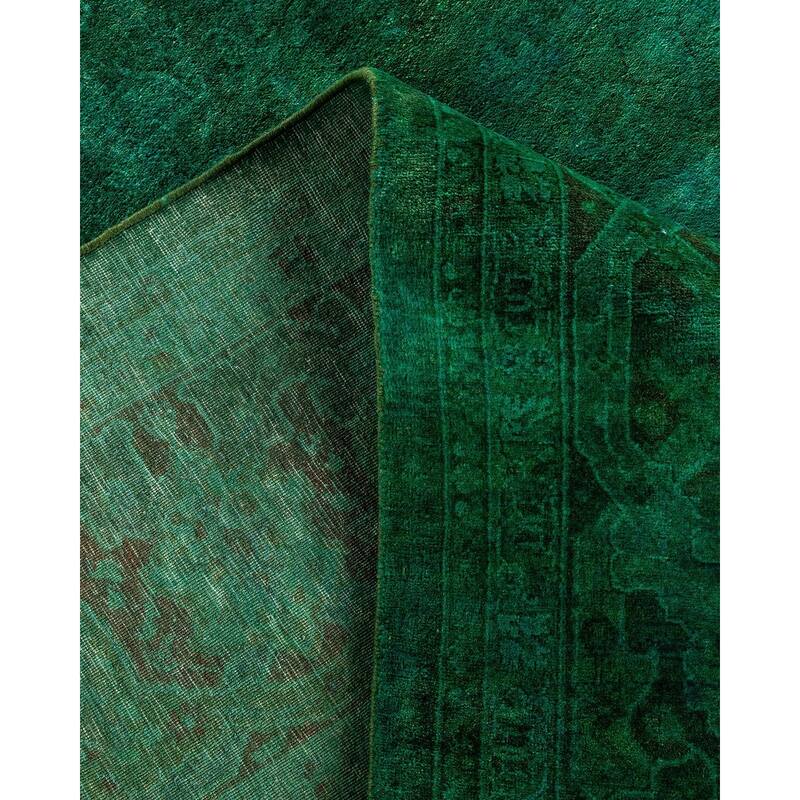 Contemporary Overdyed Wool Hand Knotted Area Rug - 6' 1" x 9' 3"