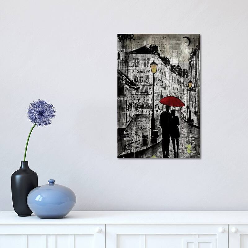 iCanvas "Rainy Promenade" by Loui Jover Canvas Print - 18x12x1.5