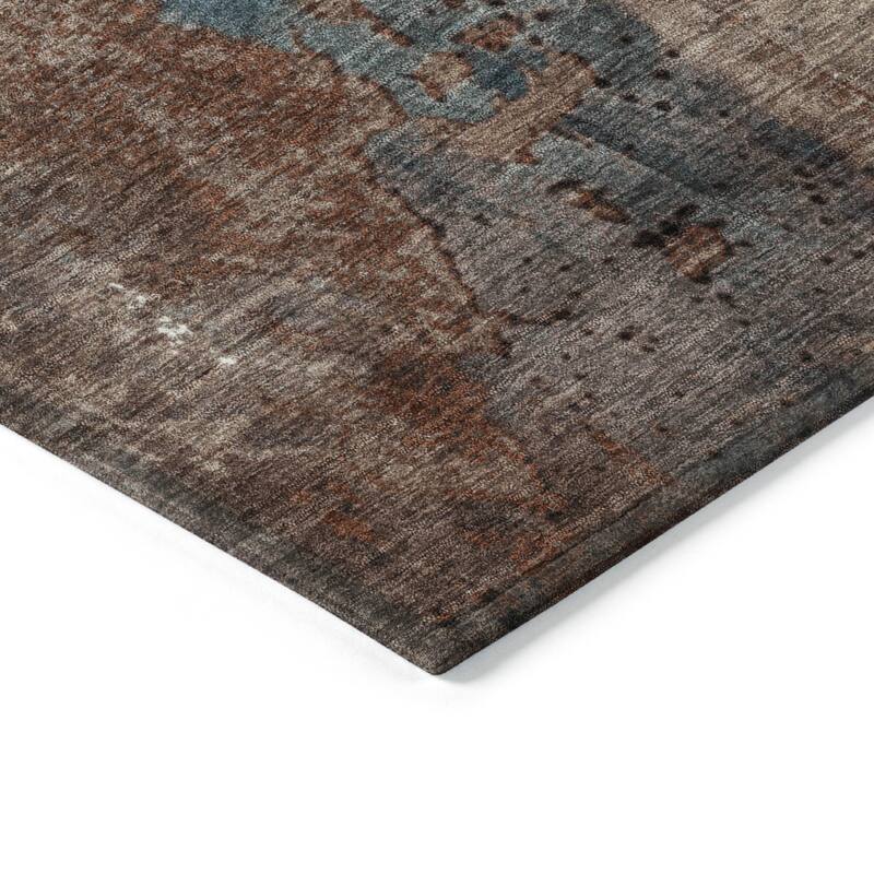 HomeRoots Abstract Transitional Rectangle Outdoor Rug