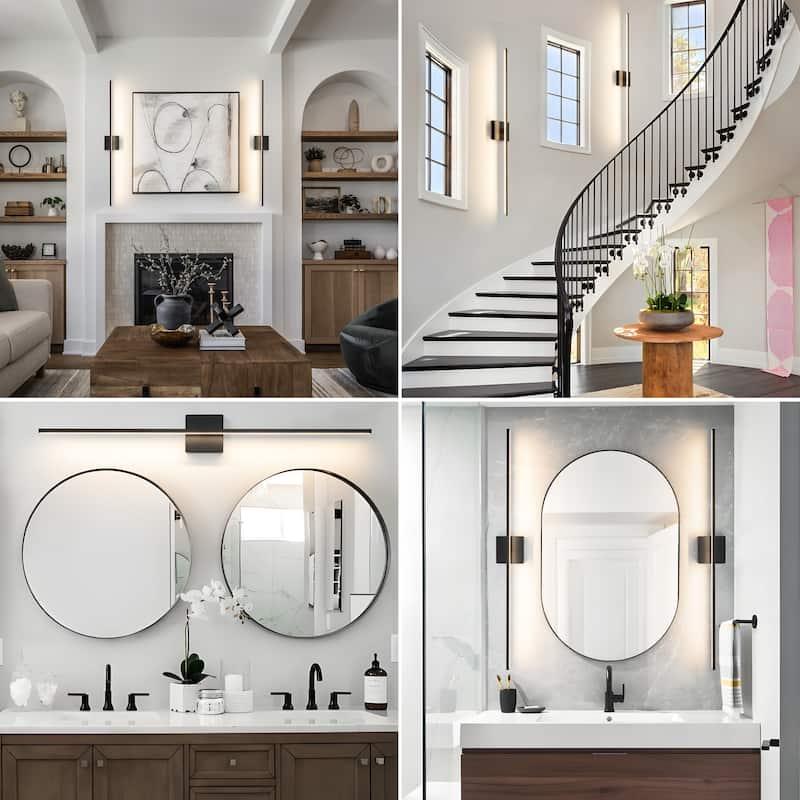 Modern Vanity Lighting Fixtures 24/30/39 inch Bathroom Vanity Lights Over Mirror Wall Sconce for Bathroom