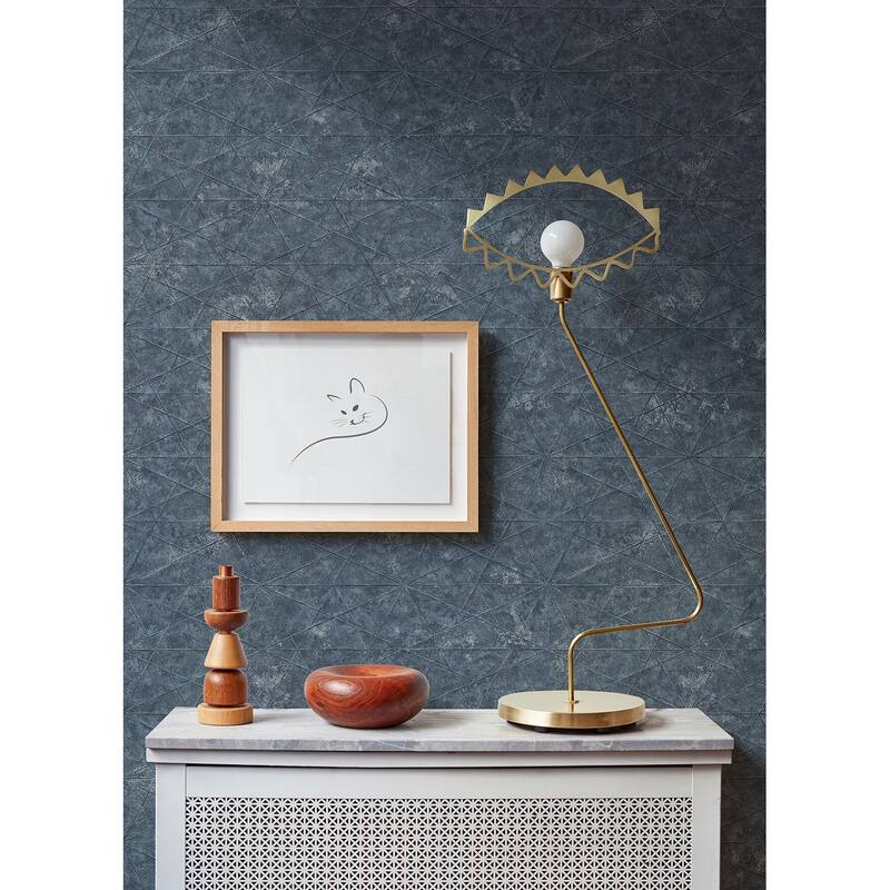 Advantage Seth Indigo Triangle Wallpaper - 20.9 x 396 x 0.025