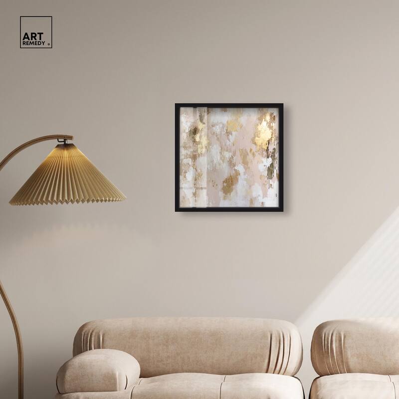 Golden Glimmer Gesture I Shadowbox by Art Remedy
