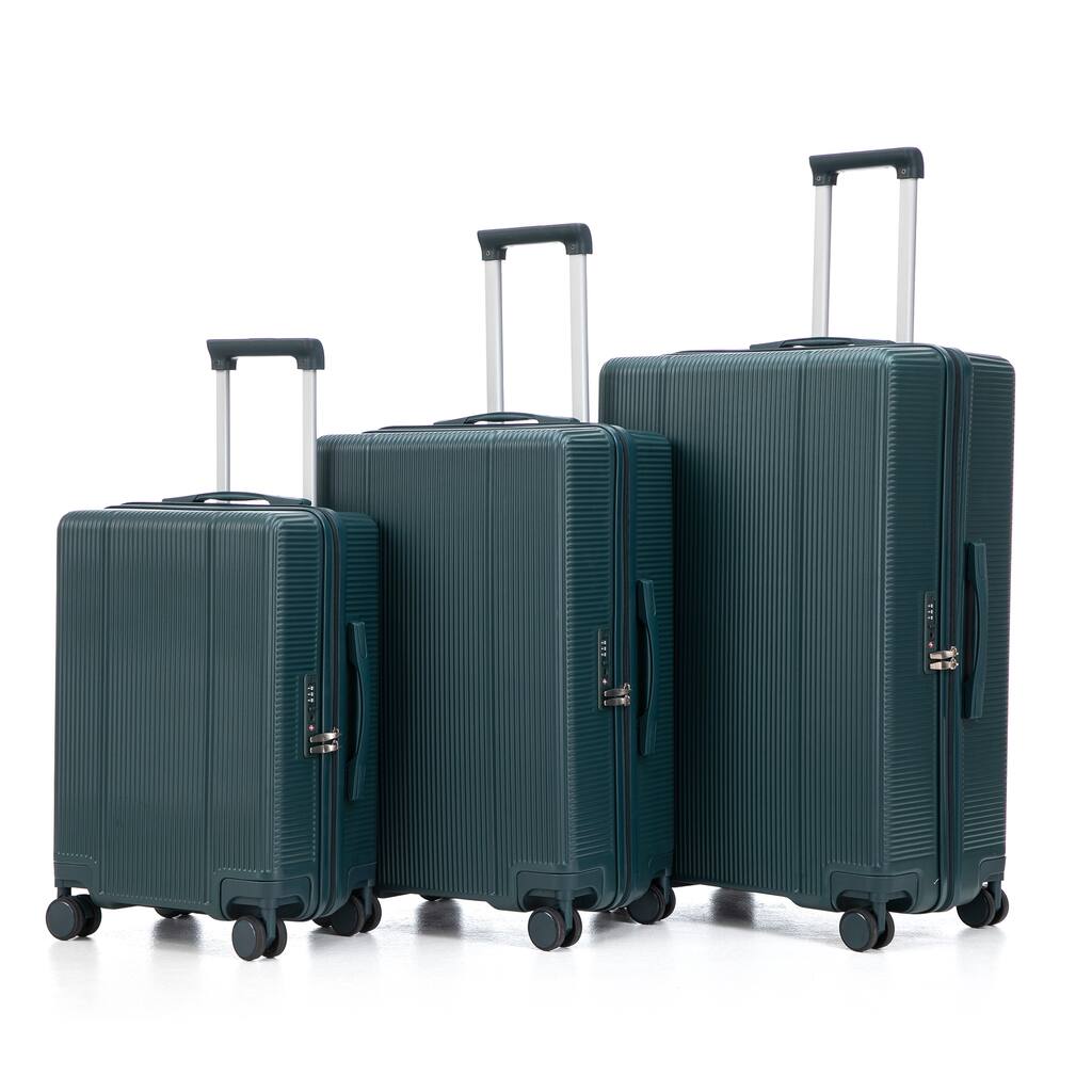 20"/24"/28" 3 pcs/set in ABS Spinner Wheel Luggage, Carry on Suitcase, Matching Color, TSA Combination Lock