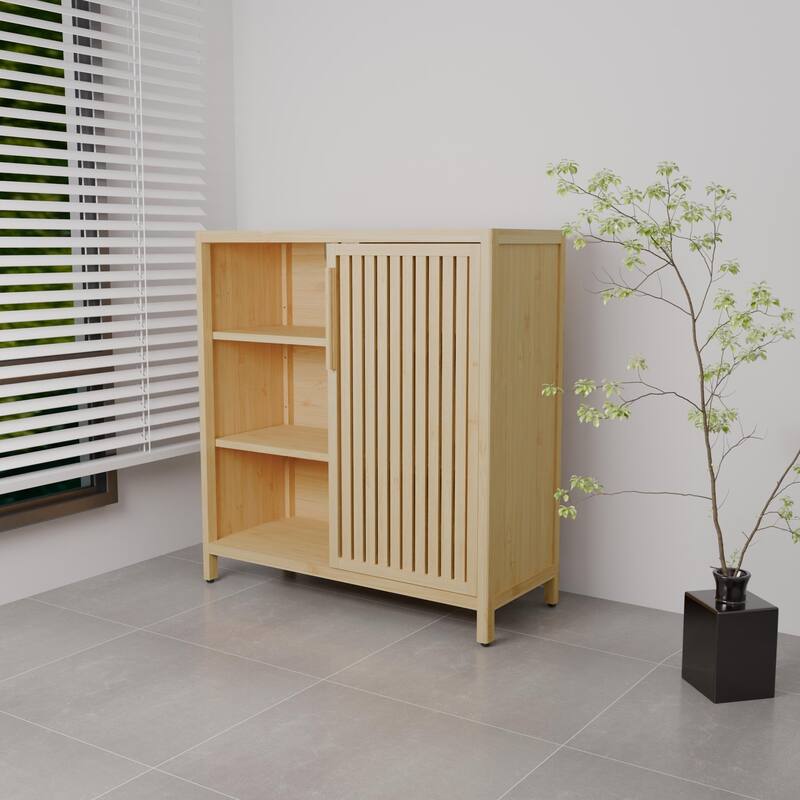 Large-Capacity Single-Door Storage Shelves In Living Rooms, Bathrooms And Other Life Scenes