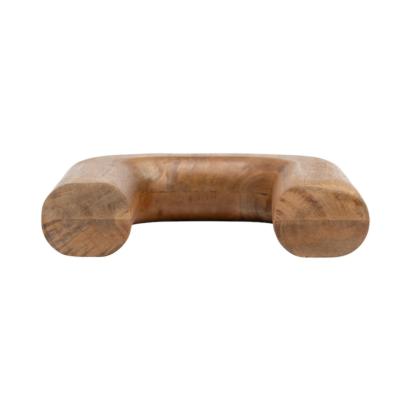 Sagebrook Home Wood Horseshoe Vase
