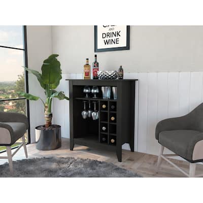 FM Furniture Future Soft Modern 8-Cubby Bar Cabinet with Shelf