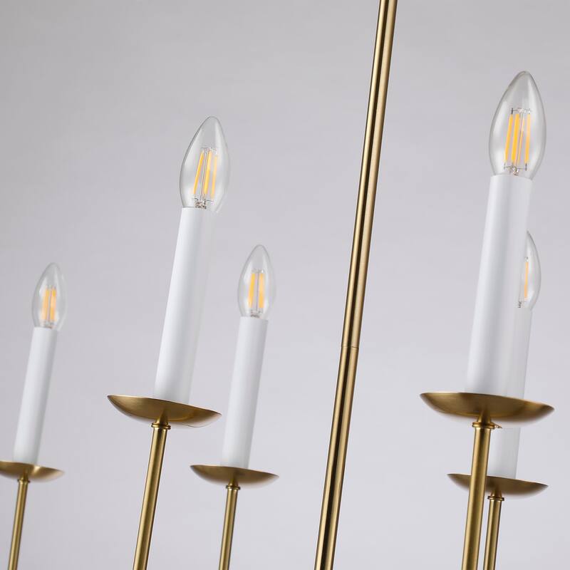 47" Large 10-Light Linear Branching Chandelier