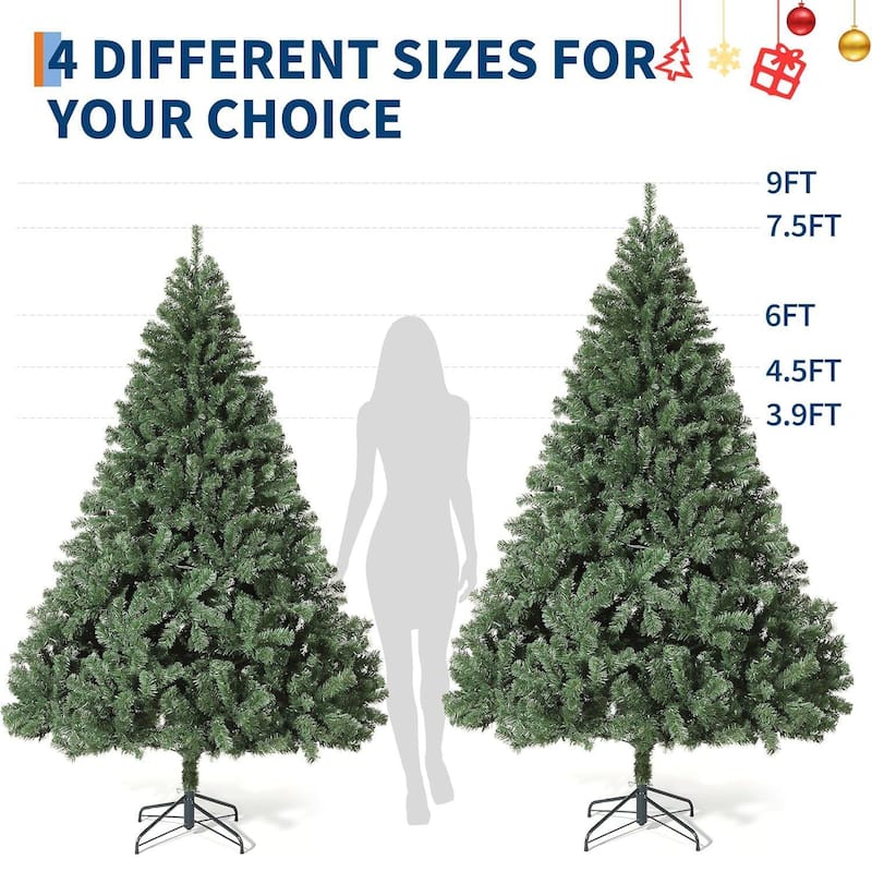 9 Ft Traditional Artificial Christmas Tree for Living Room Office Party - N/A