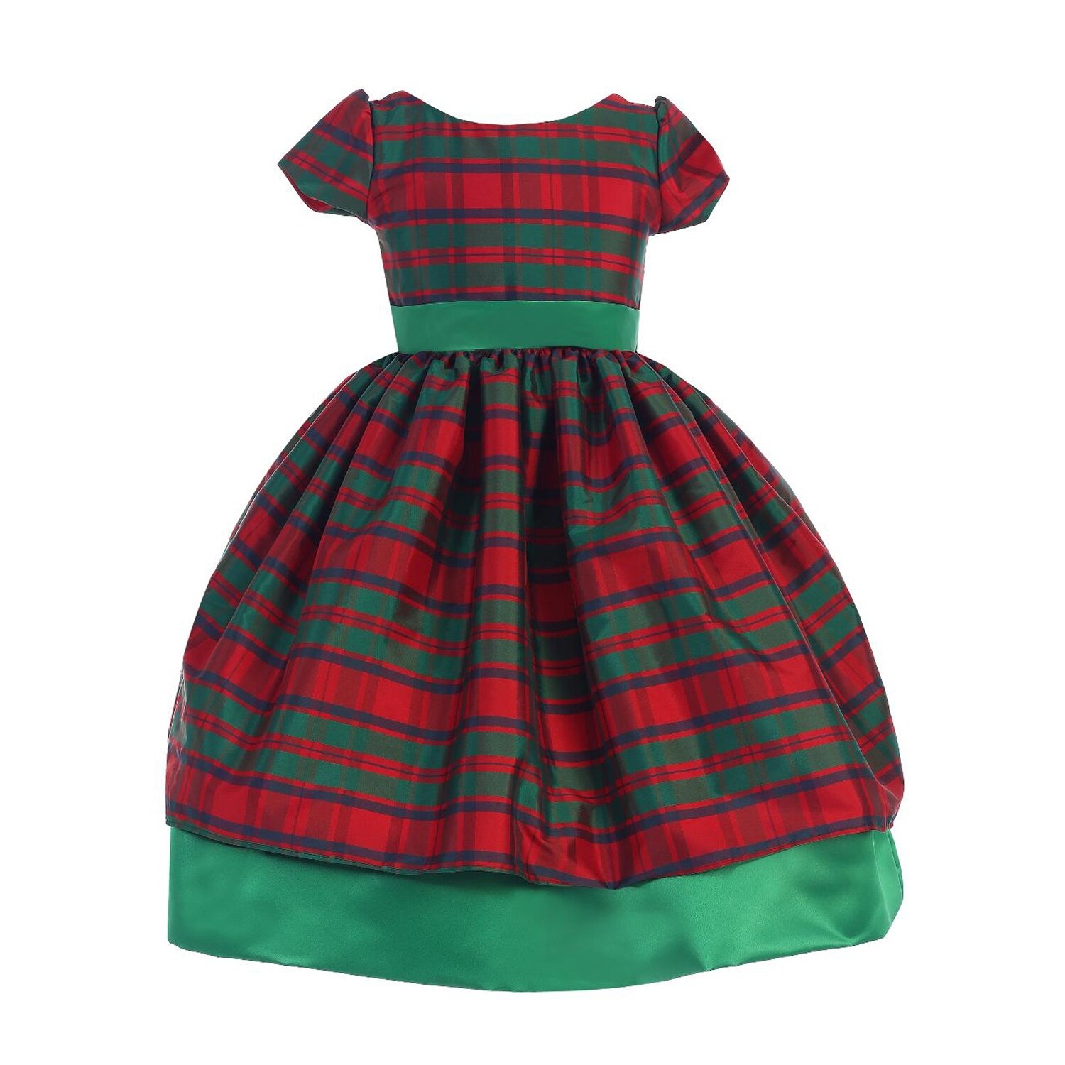 red and green plaid christmas dress