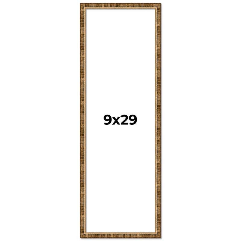 9x29 Frame Gold Solid Wood Picture Frame - Complete Modern Photo Frame