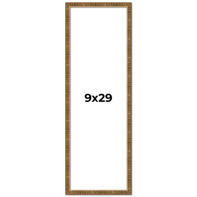 9x29 Frame Gold Solid Wood Picture Frame - Complete Modern Photo Frame