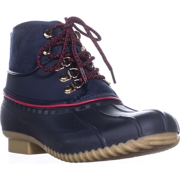 Tommy Hilfiger Rinah Lace Up Rain Boots, Dark Blue