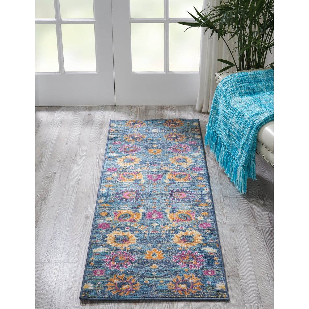 Nourison Passion Boho French Country Floral Area Rug.