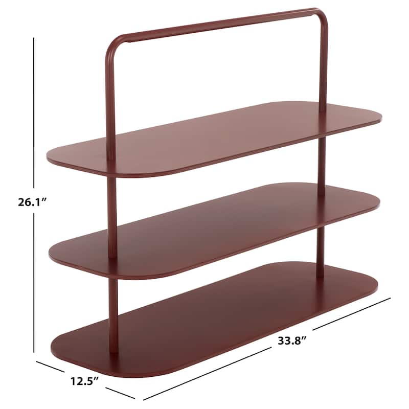 SAFAVIEH Home Jordan 3 Tier Metal Shoe Rack - 34"W x 13"D x 26"H