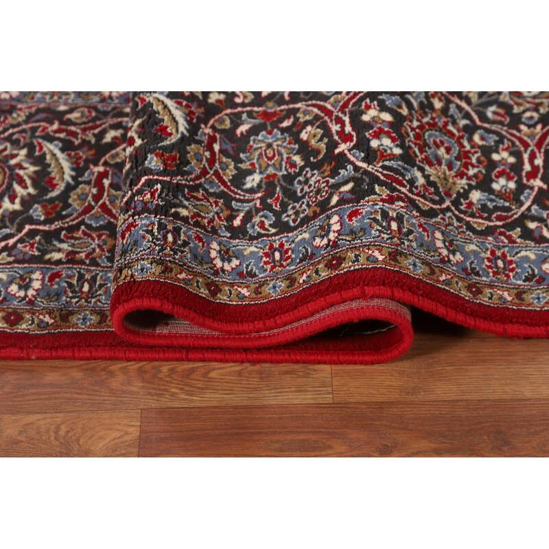 Traditional Red Kashan Turkish Rug Machine-Made Carpet - 9'8" x 12'10"