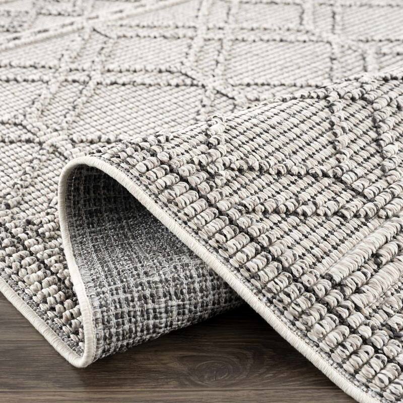 Hauteloom Butch Living Room, Bedroom Patio Outdoor Area Rug - Farmhouse - Taupe,Beige - 2' x 3'