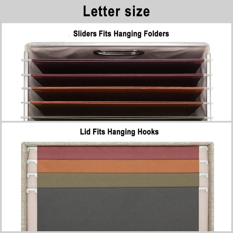 File Organizer Box Beige 4 Pack