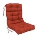 preview thumbnail 24 of 61, Multi-section Tufted Outdoor Seat/Back Chair Cushion (Multiple Sizes) 22" x 45" - Cinnamon