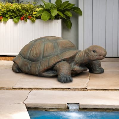 11.4in H Concrete Garden Statue for Outdoor, Statue for Home and Garden(Tortoise)