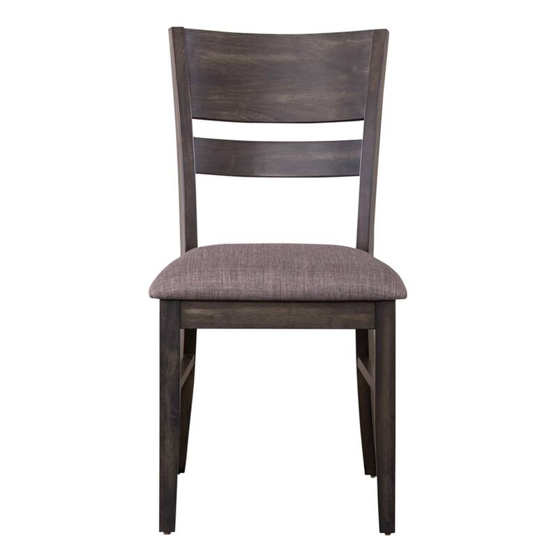 Anglewood Dark Umber Slat Back Upholstered Side Chair (Set of 2)