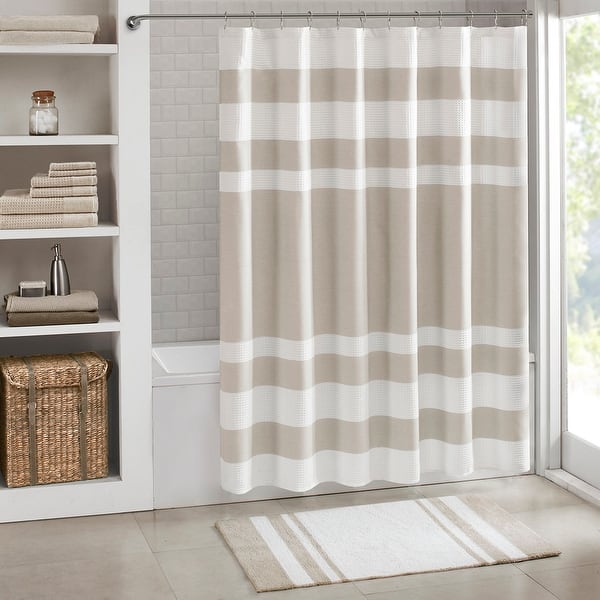 slide 2 of 60, Casual Cotton Reversible Bath Rug Soft Shag Rug Washable Rug Taupe Stripe - 1'6'' x 2'5'' - Rectangle