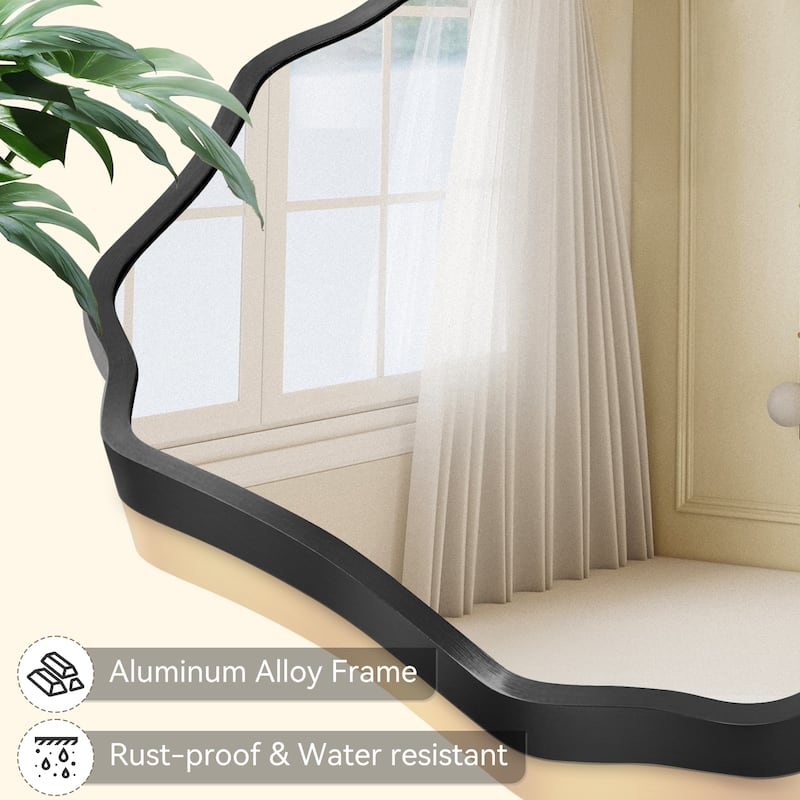 Unique Aluminum Alloy Framed Scallop Wall Mirror with Artistic Design