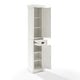 preview thumbnail 7 of 7, Crosley Seaside Tall Linen Cabinet Distressed White