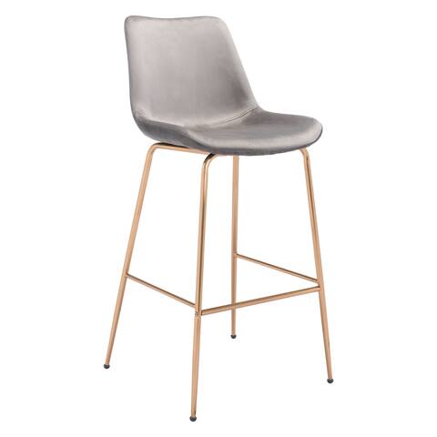 Brower Bar Chair Gray & Gold