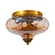 preview thumbnail 13 of 55, Modern Farmhouse 2-light Water Pattern Hammered Glass Flush Mount 9in