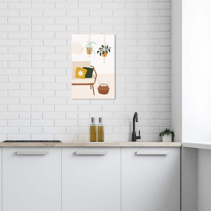 Wynwood Studio Canvas Floral and Botanical Boho Living White and Modern & Contemporary Wall Art Canvas Print - 24 x 16