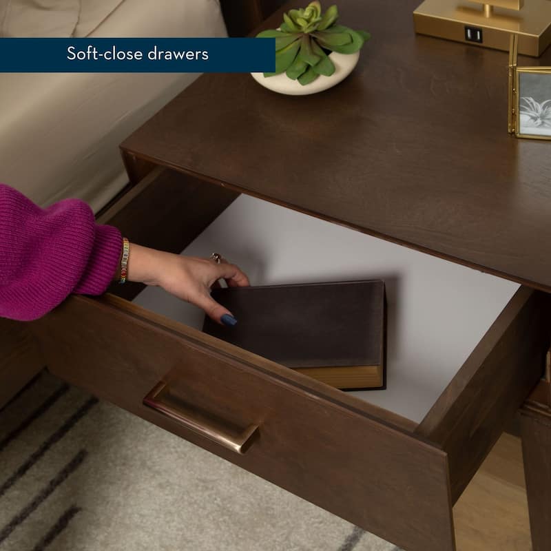 Plank and Beam Nightstand with 1 Drawer