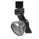 12W Integrated LED Metal Track Fixture with Cone Head, Black and Silver