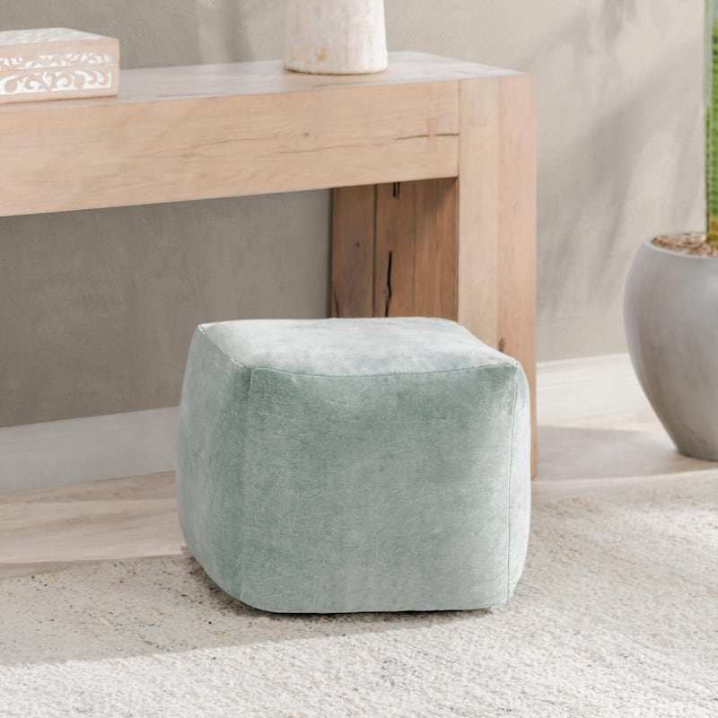 Villa by Classic Home Heirloom 18" Velvet Pouf