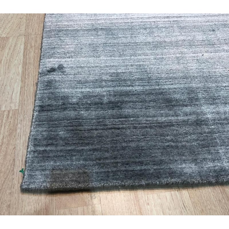 Home Decor EORC Handmade Wool & Viscose Loom Urban Rug, Navy Elegant & Luxurious Area Rug for Adding Contemporary - 8'3 x 9'10