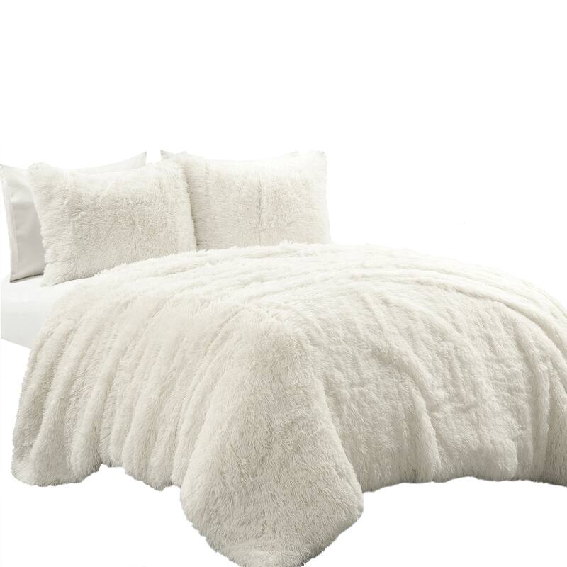 Lush Decor Emma Faux Fur Comforter Set
