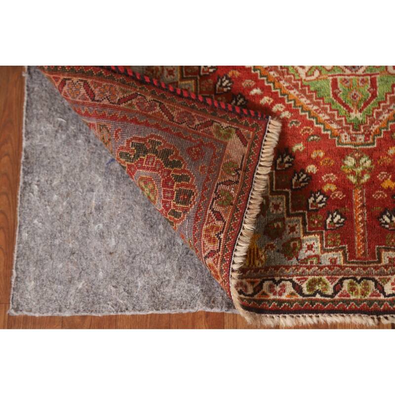 Shiraz Persian Vintage Area Rug Handmade Wool Carpet - 3'9"x 5'4"
