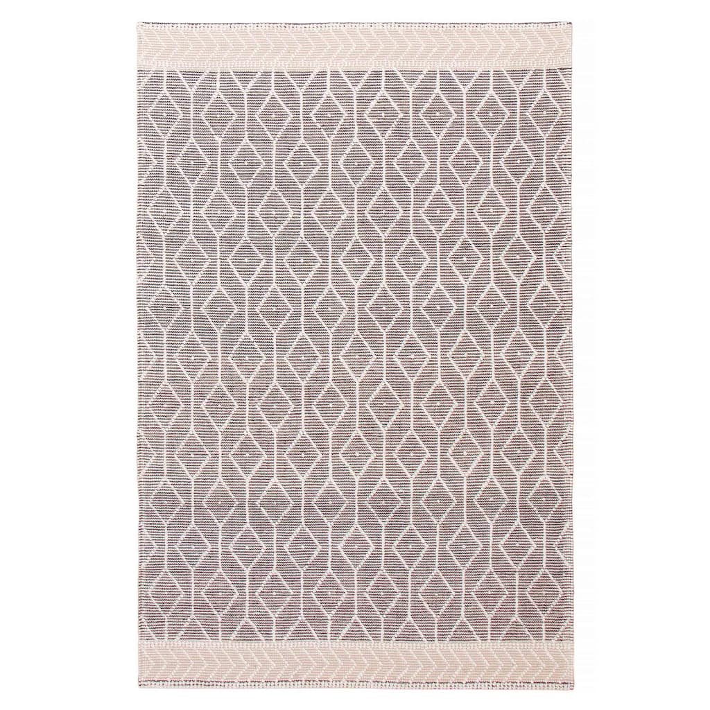 ECARPETGALLERY Braid weave Sienna Grey Wool Rug - 6'0 x 9'2