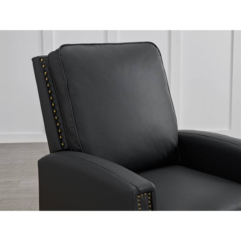 Spruce & Spring Alston Push Back Recliner Chair with Nailhead Trims for Living Room