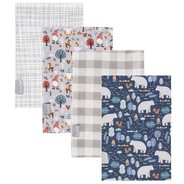 slide 2 of 5, Trend Lab Woodland Wonder 4 Pack Flannel Blankets